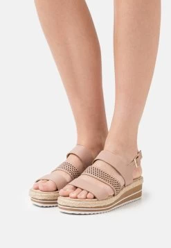 Women's Anna Field LEATHER Buckle Sandals Beige | MLWFCZV-21