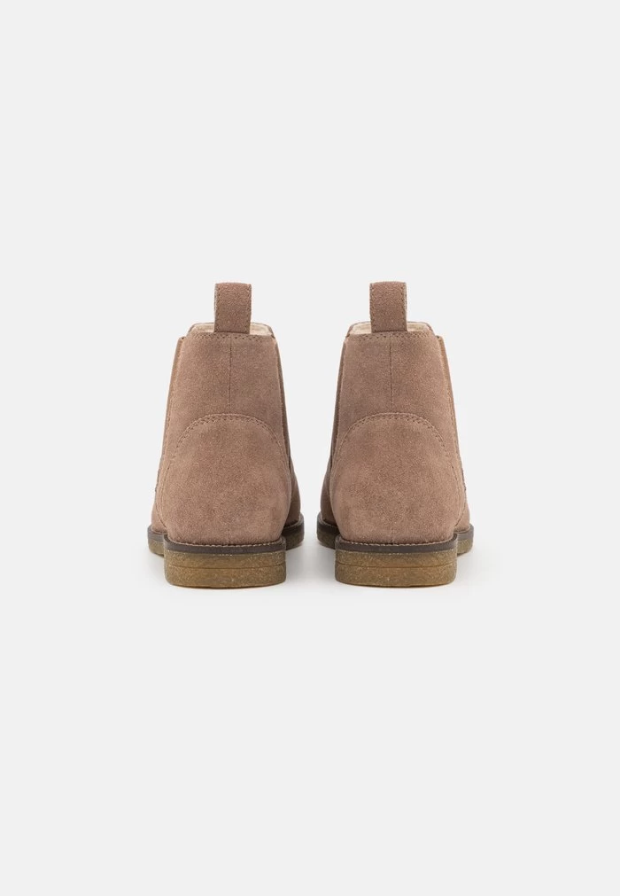 Women's Anna Field LEATHER Flat Slip On Ankle Boots Beige | BKTZHJU-84 - Image 4