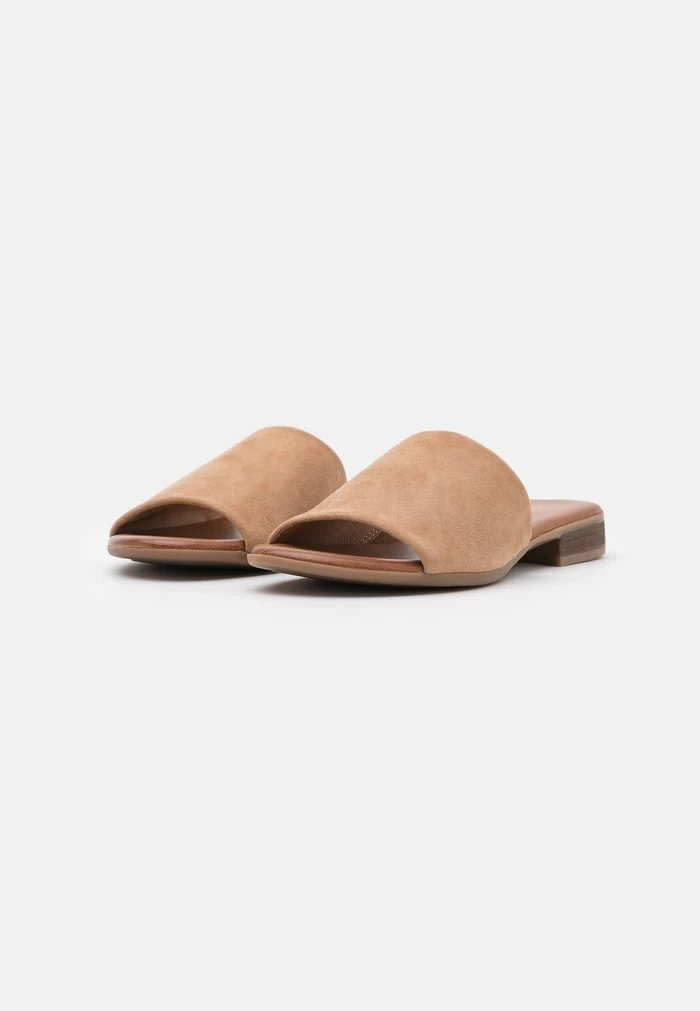 Women's Anna Field LEATHER Flat Slip On Slippers Beige | EAVINGZ-39 - Image 3