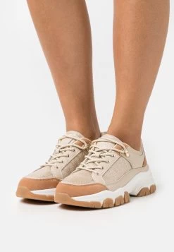 Women's Anna Field LEATHER Flat Sneakers Beige | NQSBYPI-75