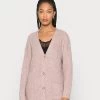 Women's Anna Field LONG WITH POCKET Cardigan Pink | AMRGEDW-48