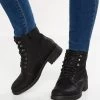 Women's Anna Field Lace Up Block Heel Ankle Boots Black | VYNFHPO-80