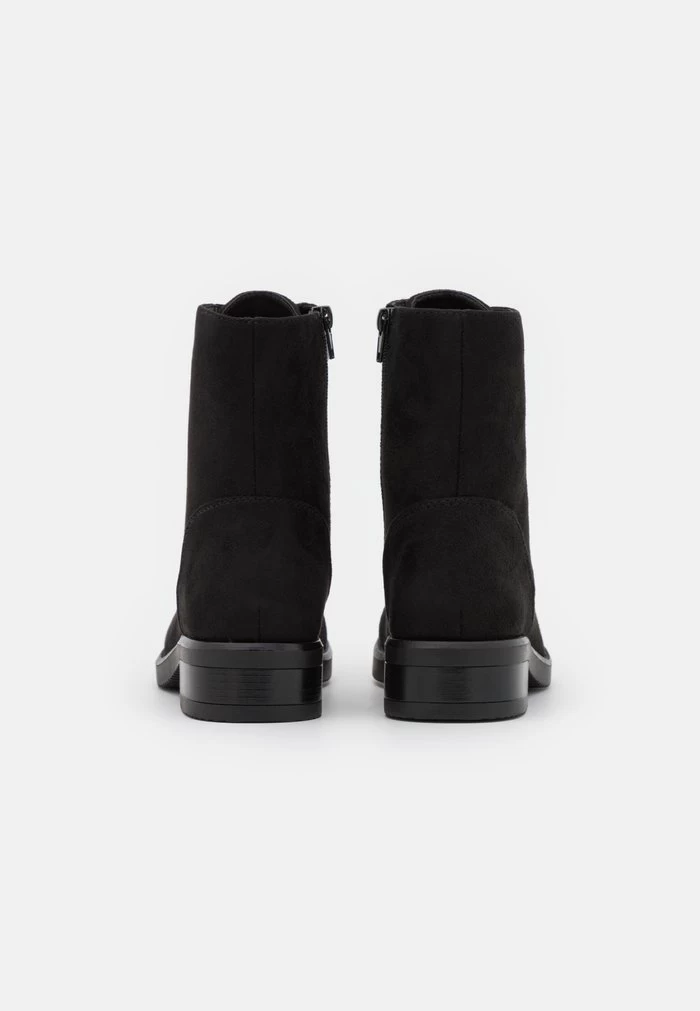 Women's Anna Field Lace Up Block Heel Zip UP Ankle Boots Black | ZGXEVSW-15 - Image 4