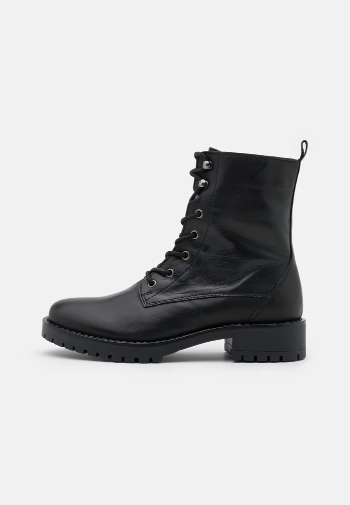 Women's Anna Field Lace Up Block Heel Zip UP Ankle Boots Black | ZVSMPNL-78 - Image 2