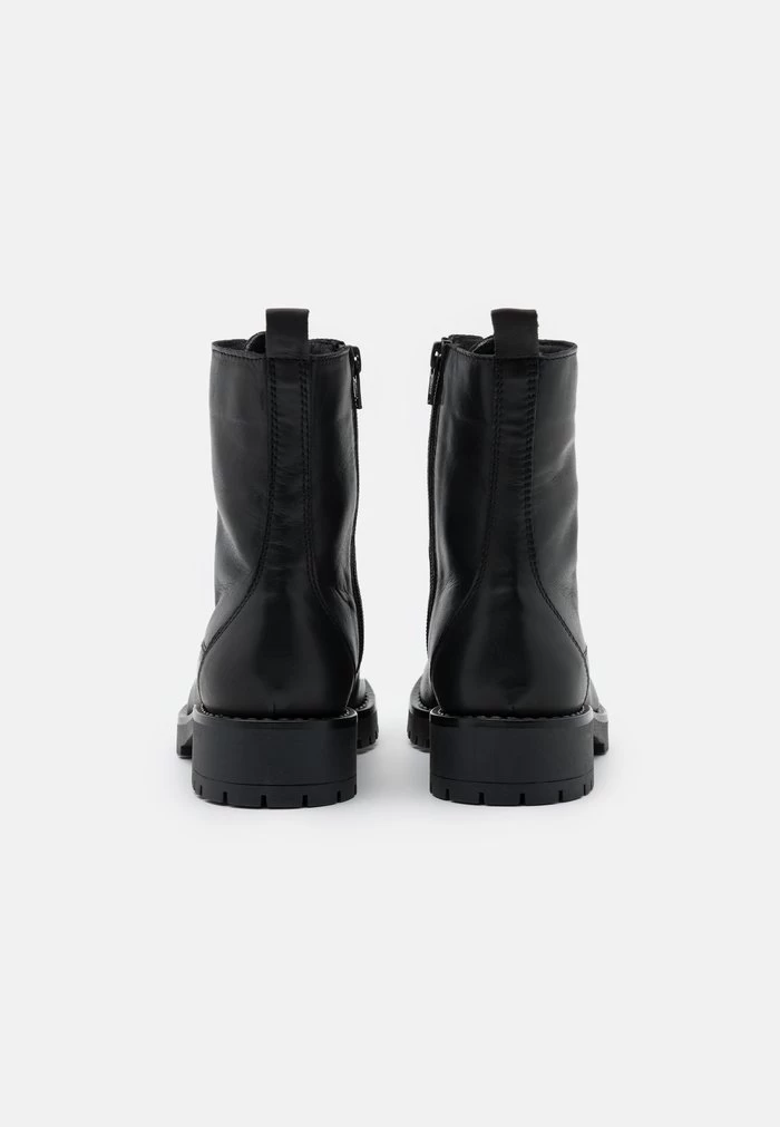 Women's Anna Field Lace Up Block Heel Zip UP Ankle Boots Black | ZVSMPNL-78 - Image 4