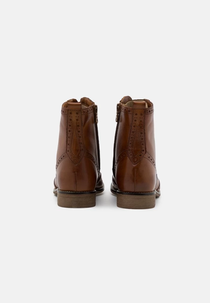 Women's Anna Field Lace Up Flat Zip UP Ankle Boots Brown | JNUKMPS-80 - Image 4