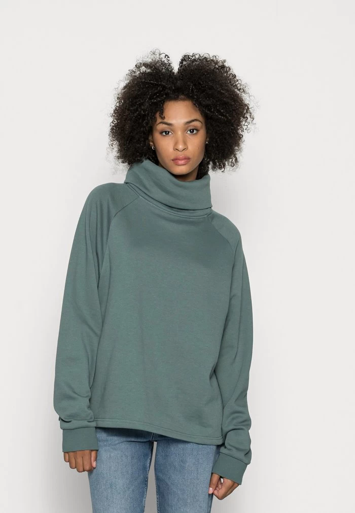 Women's Anna Field Loose Roll Neck Sweatshirts Green | GPUSJRH-24