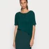 Women's Anna Field Occasion Mini Bodycon With Mesh Short Cocktail Party Dress Dark Green | AJZXTKS-86
