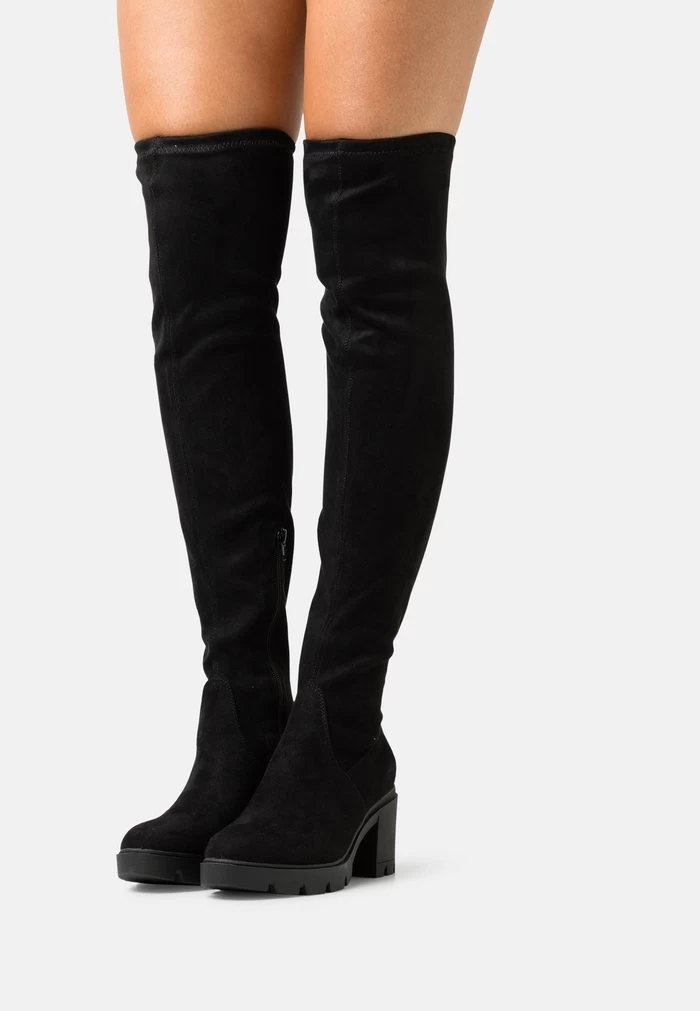 Women's Anna Field Over The Knee Boots Black | KNOITXL-35
