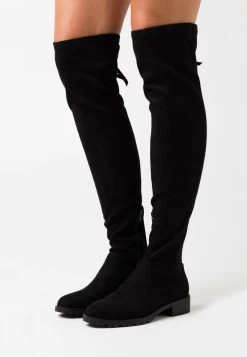 Women's Anna Field Over The Knee Boots Black | QVFMZRN-19
