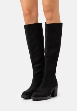 Women's Anna Field Over The Knee Boots Black | TDALPHI-87