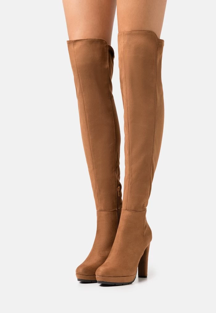 Women's Anna Field Over The Knee Boots Brown | UCWTXJH-19