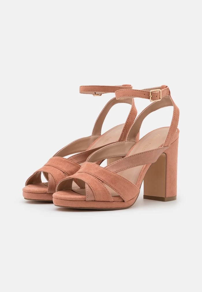 Women's Anna Field Platform Block Heel Platform Buckle Sandals Rose Gold | CKTJASB-45 - Image 3