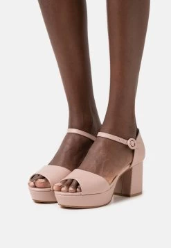 Women's Anna Field Platform Block Heel Platform Buckle Sandals Light Pink | DFUGJRC-12