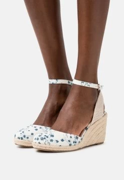 Women's Anna Field Platform Wedge Buckle Sandals White | DRSZEMX-54
