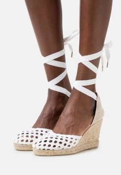 Women's Anna Field Platform Wedge Platform Sandals White | BEXNWYC-76