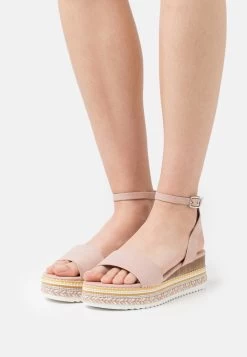 Women's Anna Field Platform Wedge Platform Buckle Sandals Light Pink | UBYTZIV-95