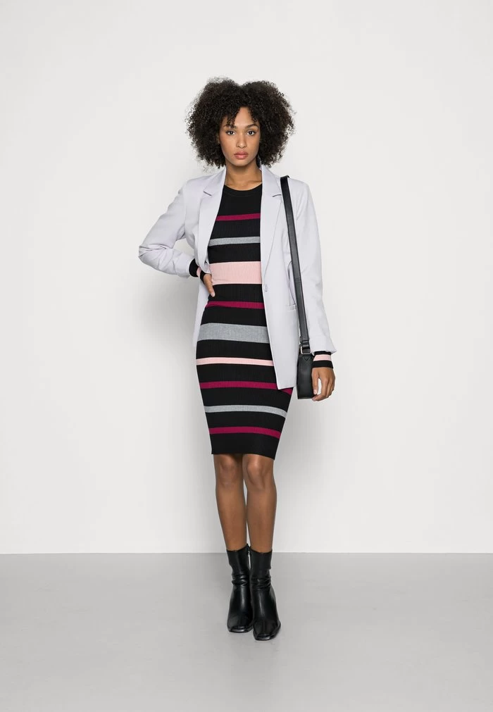 Women's Anna Field REGULAR FIT STRIPES Dress Black | RFBZESN-72 - Image 2