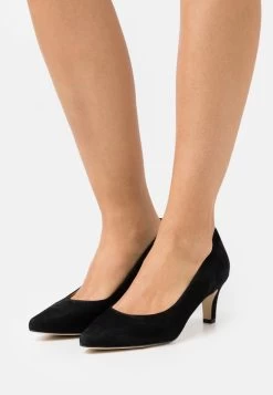 Women's Anna Field Slip On Heels Black | FZNRGWI-76