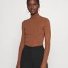 Women's Anna Field TURTLE NECK Jumpers Brown | UAWZJRT-58
