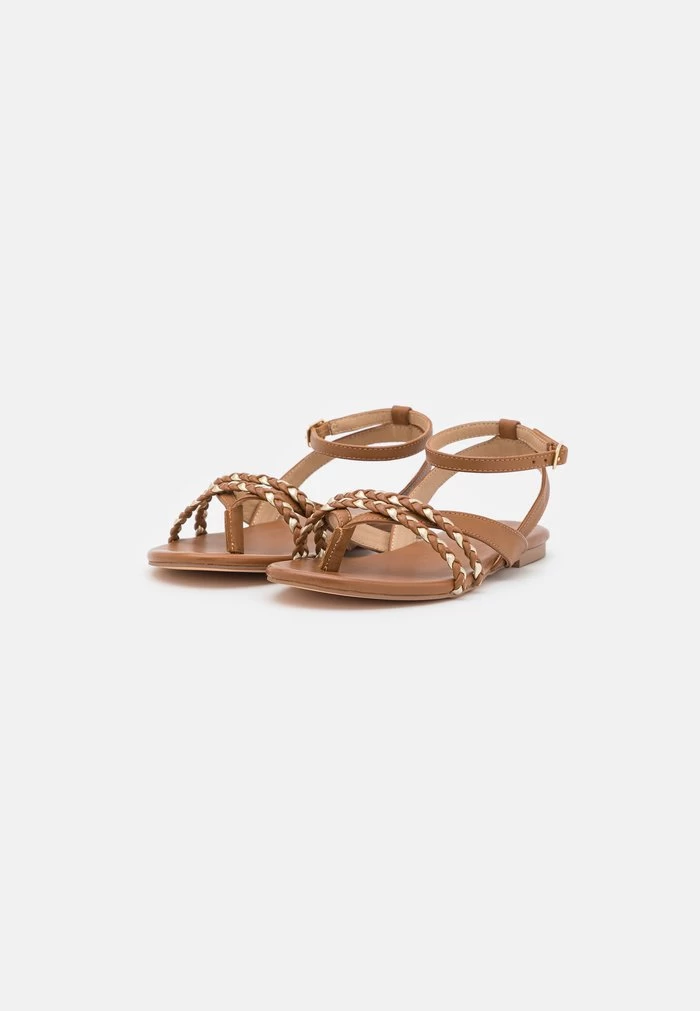 Women's Anna Field T-bar Sandals Brown | DKUMAPR-43 - Image 3