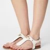 Women's Anna Field T-bar Sandals White | MVCHLBZ-51