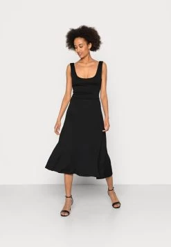 Women's Anna Field WIDE STRAP FIT MIDI Dress Black | HTPZFSU-30