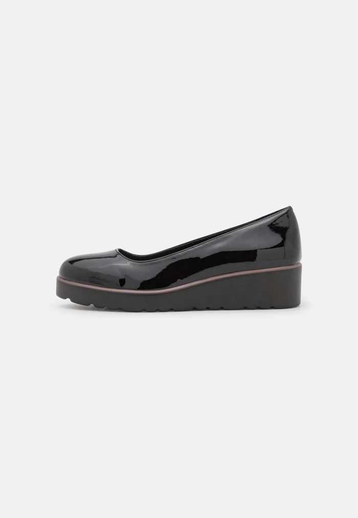 Women's Anna Field Wedge Platform Slip On Wedges Black | HTRALSD-15 - Image 2
