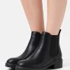 Women's Anna Field Winter Block Heel Slip On Winter Boots Black | OVURJQT-21