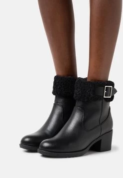 Women's Anna Field Winter Block Heel Zip UP Winter Boots Black | MVFSUJK-96