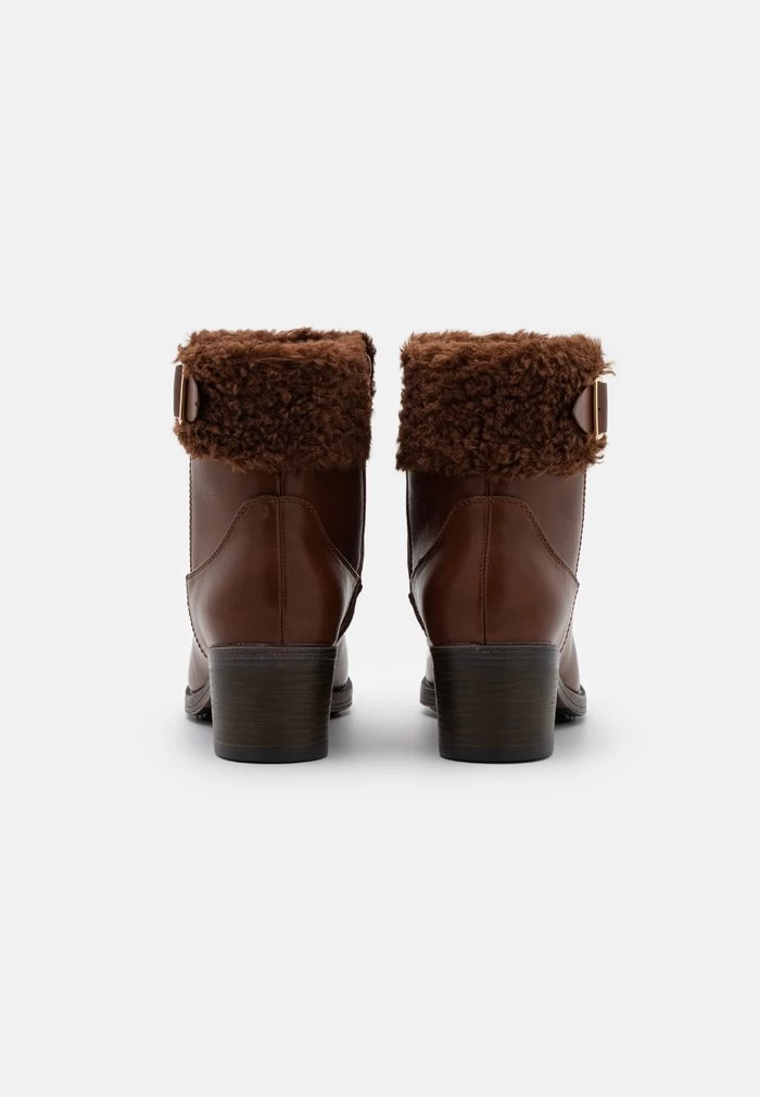 Women's Anna Field Winter Block Heel Zip UP Winter Boots Brown | OZVNBQI-14 - Image 3