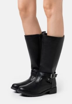 Women's Anna Field Winter Block Heel Zip UP Winter Boots Black | UVXNQHJ-09